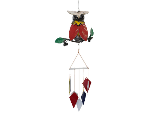 Owl Upcycled Oil Drum Wind Chime