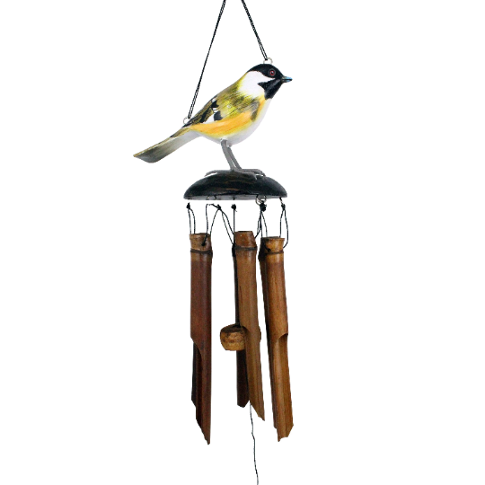 Chickadee Wild Bird Bamboo Wind Chime