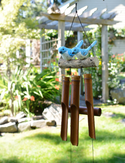 Eastern Bluebird Family Wild Bird Bamboo Wind Chime