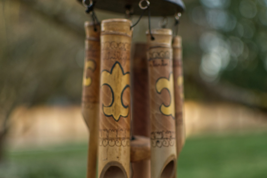 Fleur de Lis Bamboo Wind Chime