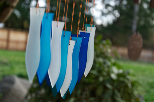 Fish Tumbled Glass Wind Chime