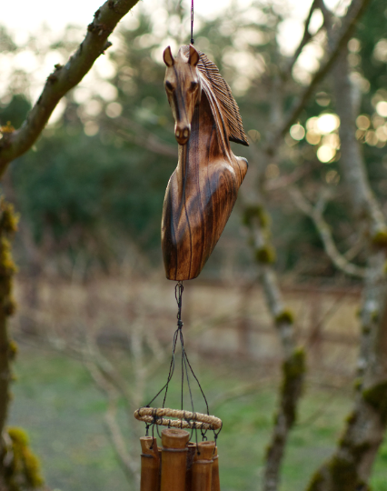 Horse Head Bamboo Wind Chime