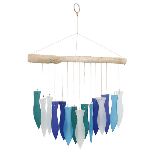 Fish Tumbled Glass Wind Chime