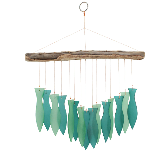 Fish Tumbled Glass Wind Chime