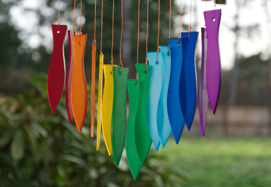 Fish Tumbled Glass Wind Chime