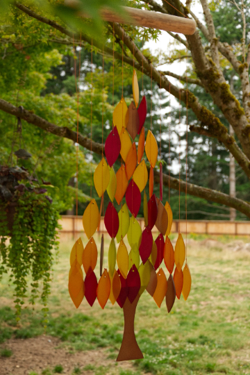 Tree Tumbled Glass Wind Chime