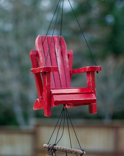 Weathered Beach Chair Breezy Wind Chime