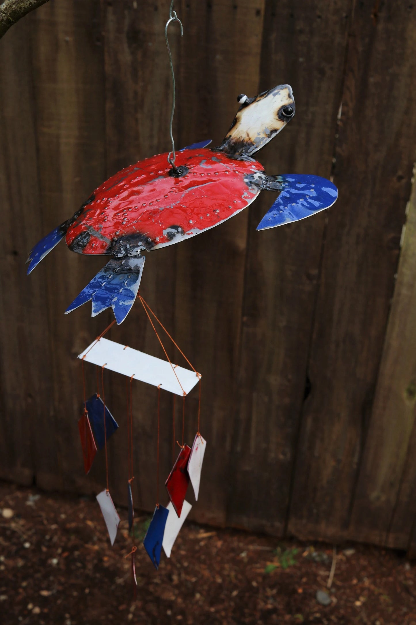 Sea Turtle Upcycled Steel Wind Chime