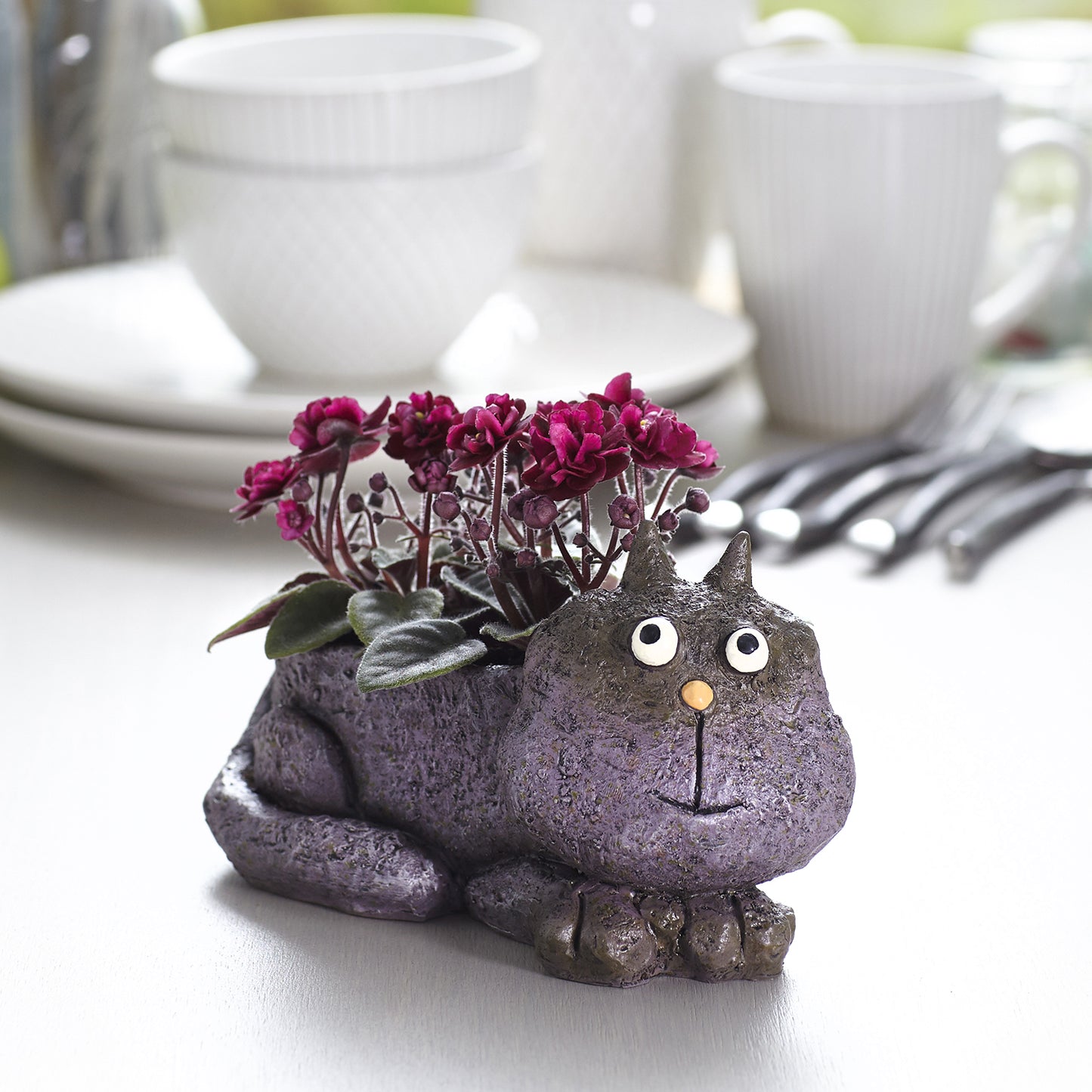 Violet the Cat Planter