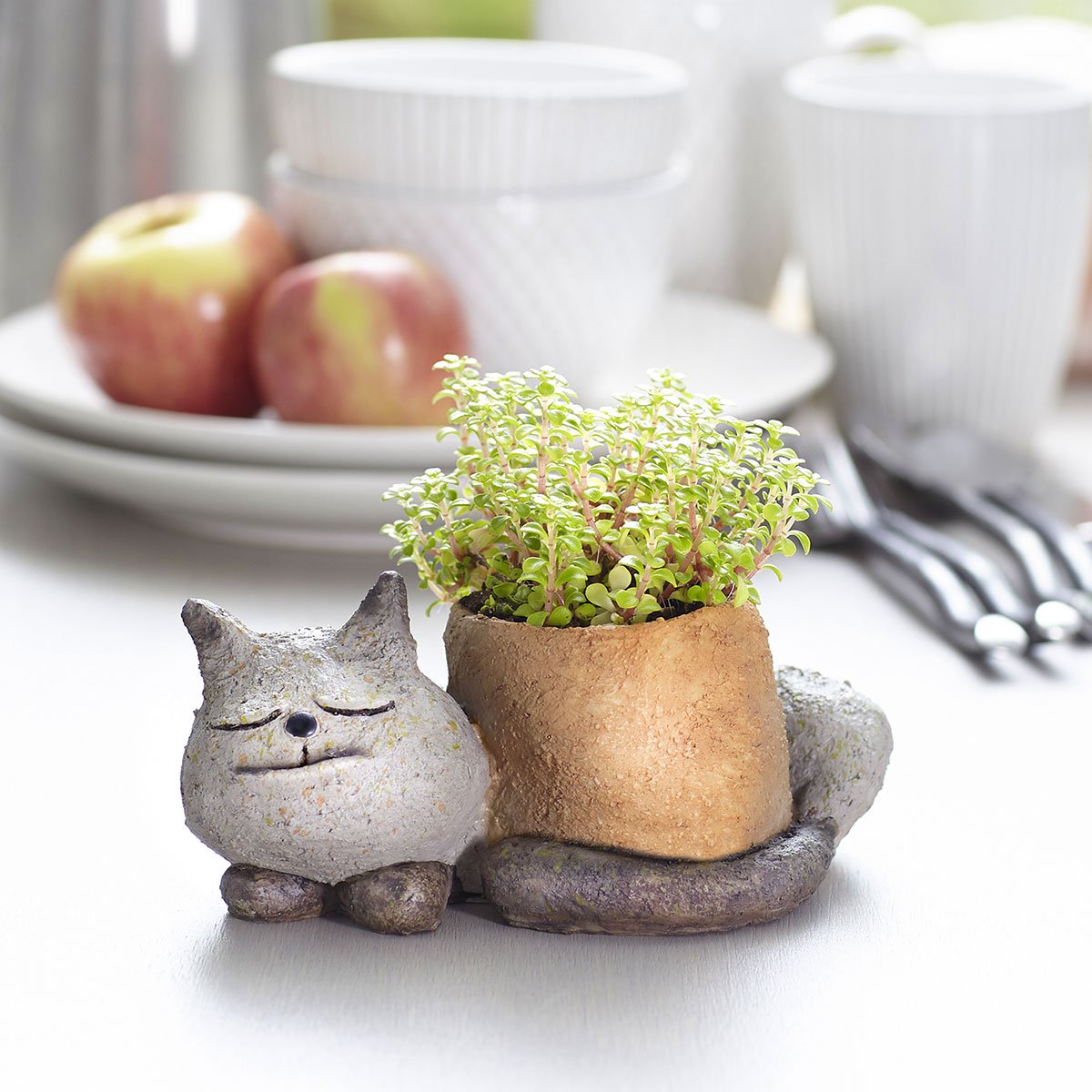 Sleepy Kitty Planter