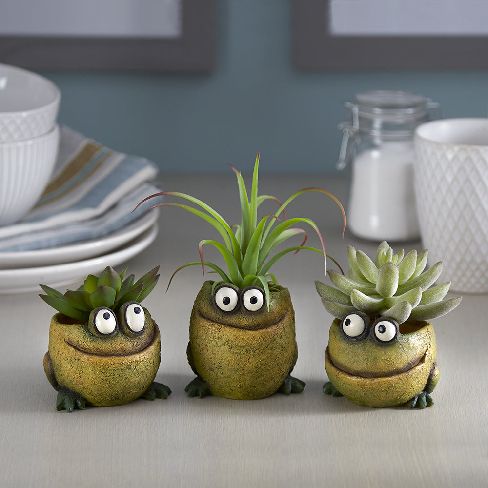 Frog Trio Blobhouse Planters, Set of 3