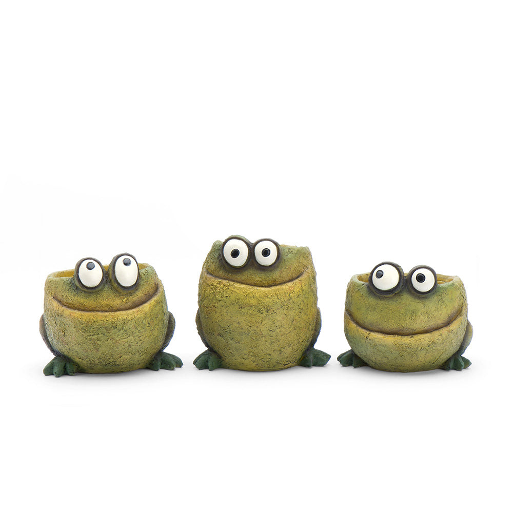 Frog Trio Blobhouse Planters, Set of 3