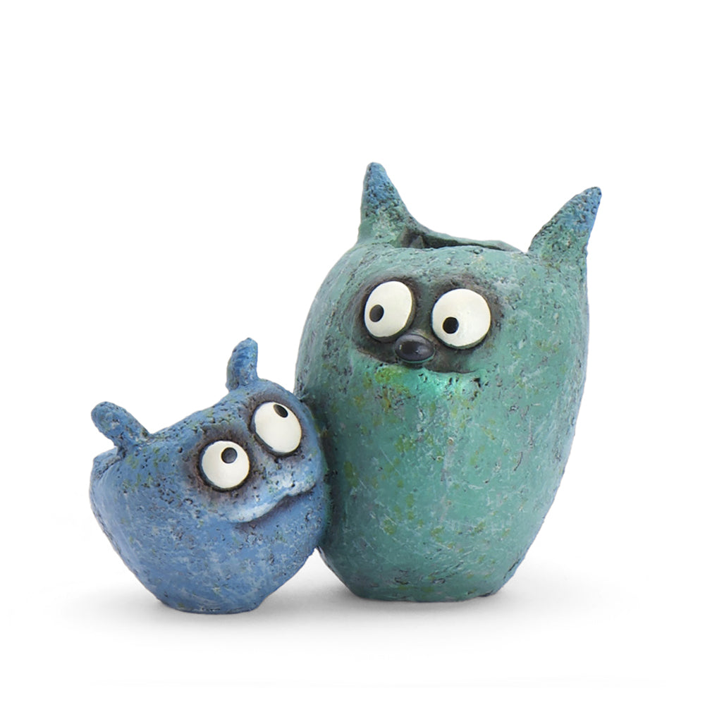 Wingman the Monsters Bloomies Double Planter, Blue & Teal