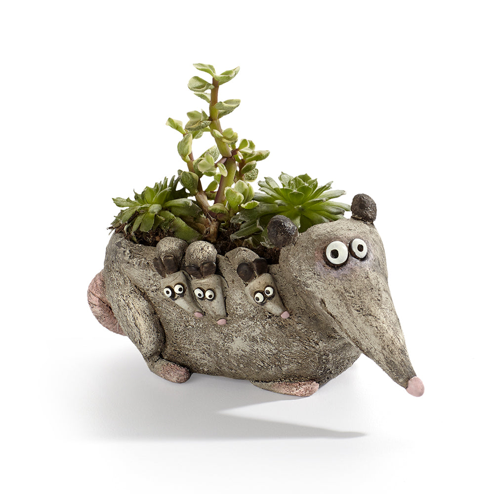 Hattie the Mama Opossum Planter