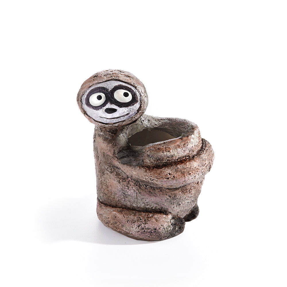 Bodhi the Sloth Planter, Sitting