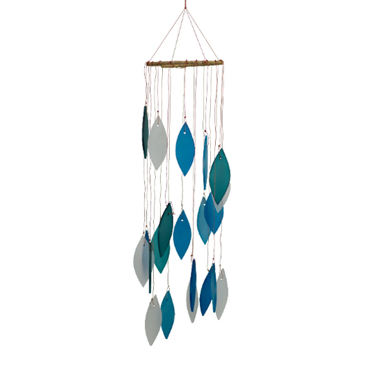 Tumbled Glass Wind Chime - Spiral Design