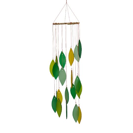 Tumbled Glass Wind Chime - Spiral Design