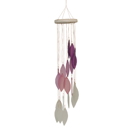 Tumbled Glass Wind Chime - Spiral Design